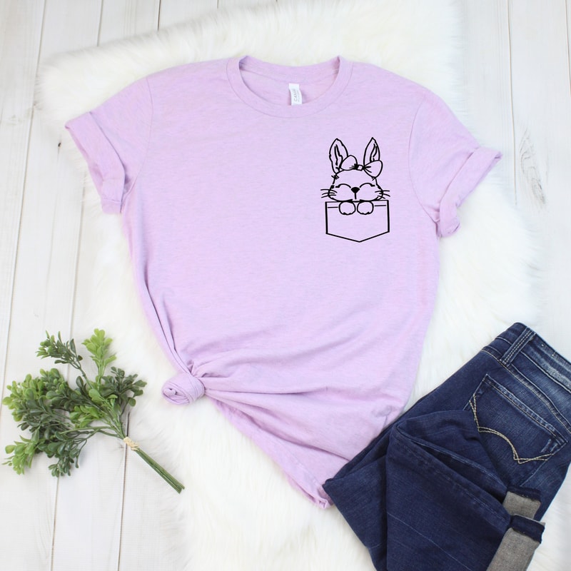Pocket Easter Bunny Shirt,Bunny With Glasses Shirt,Kids Easter Shirt,Cute Easter Shirt,Easter Day Shirt for Woman, Easter Bunny Shirt - 4.jpg