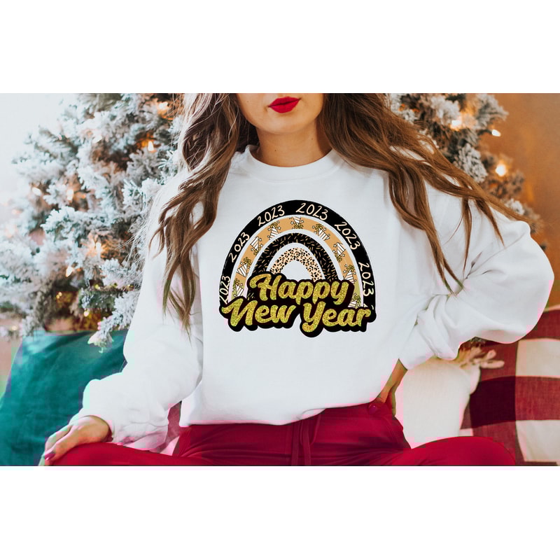 Rainbow New Year's Eve Shirt,2023 Happy New Year Sweatshirt,Happy New Year Shirt, 2023 Christmas, Happy New Year Shirt - 3.jpg