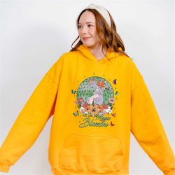 disney epcot let the magic blossom comfort colors sweatshirt, disney trip family sweatshirt, floral hoodie, epcot flower