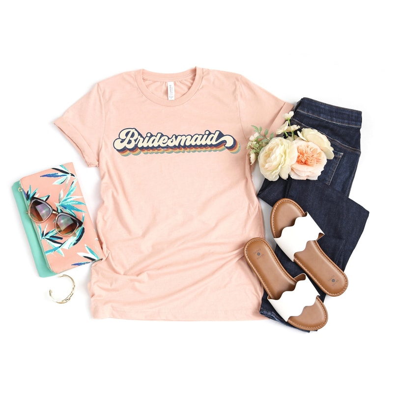 Retro Bridesmaid Shirts, Bridesmaid Proposal, Bridesmaid Gift, Maid of Honor Shirt, Bridal Party Shirt, Bachelorette Party Shirt, Engagement - 3.jpg