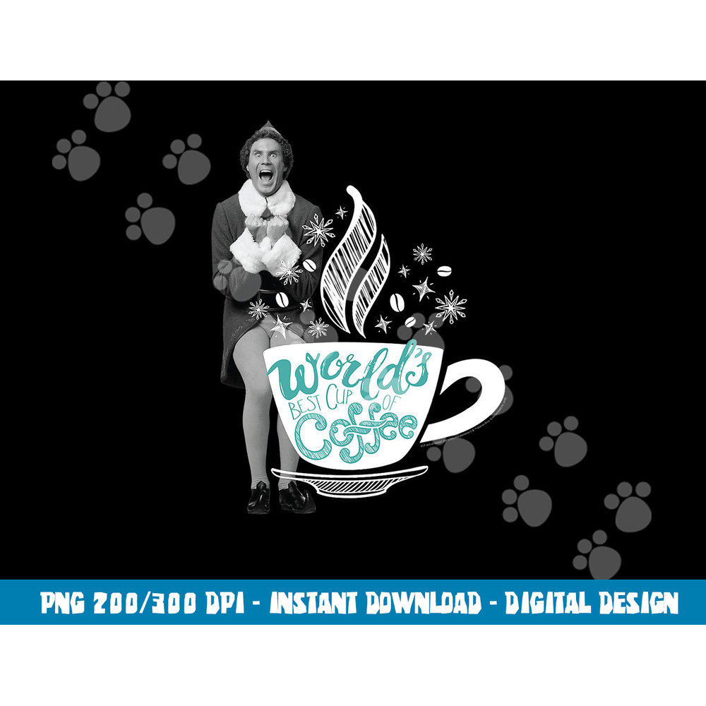 Elf World s Best Cup of Coffee png, sublimation .jpg