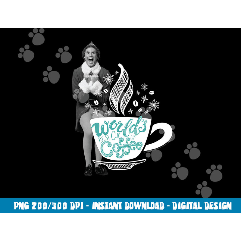 Elf World s Best Cup of Coffee png, sublimation .jpg