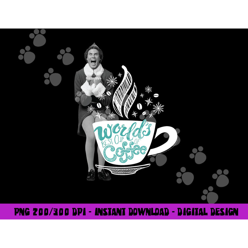 Elf World s Best Cup of Coffee  png, sublimation .jpg