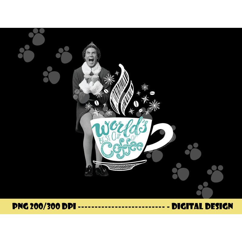 Elf World s Best Cup of Coffee png, sublimation .jpg