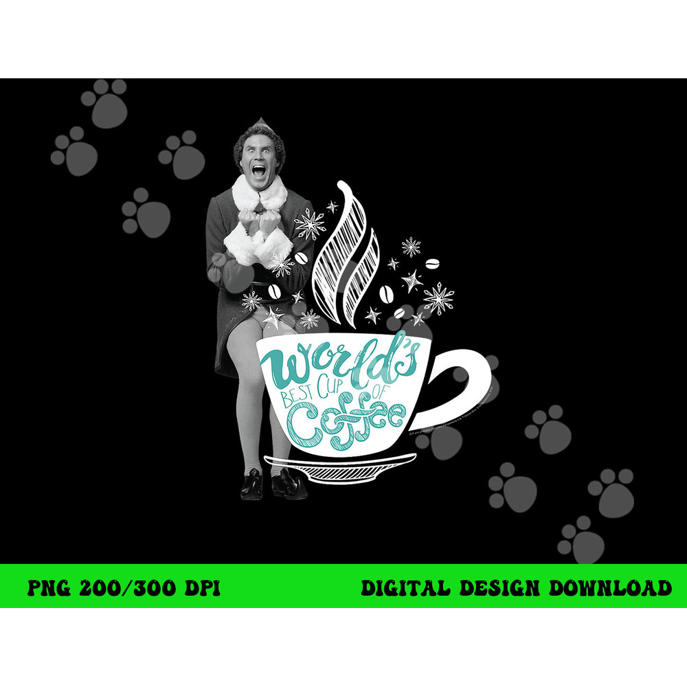 Elf World s Best Cup of Coffee  png, sublimation .jpg