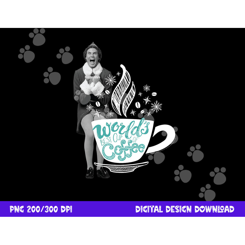 Elf World s Best Cup of Coffee png, sublimation .jpg