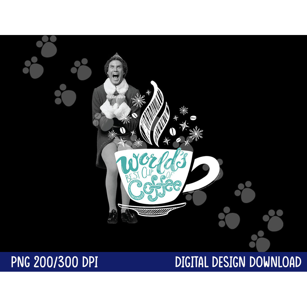 Elf World s Best Cup of Coffee png, sublimation .jpg