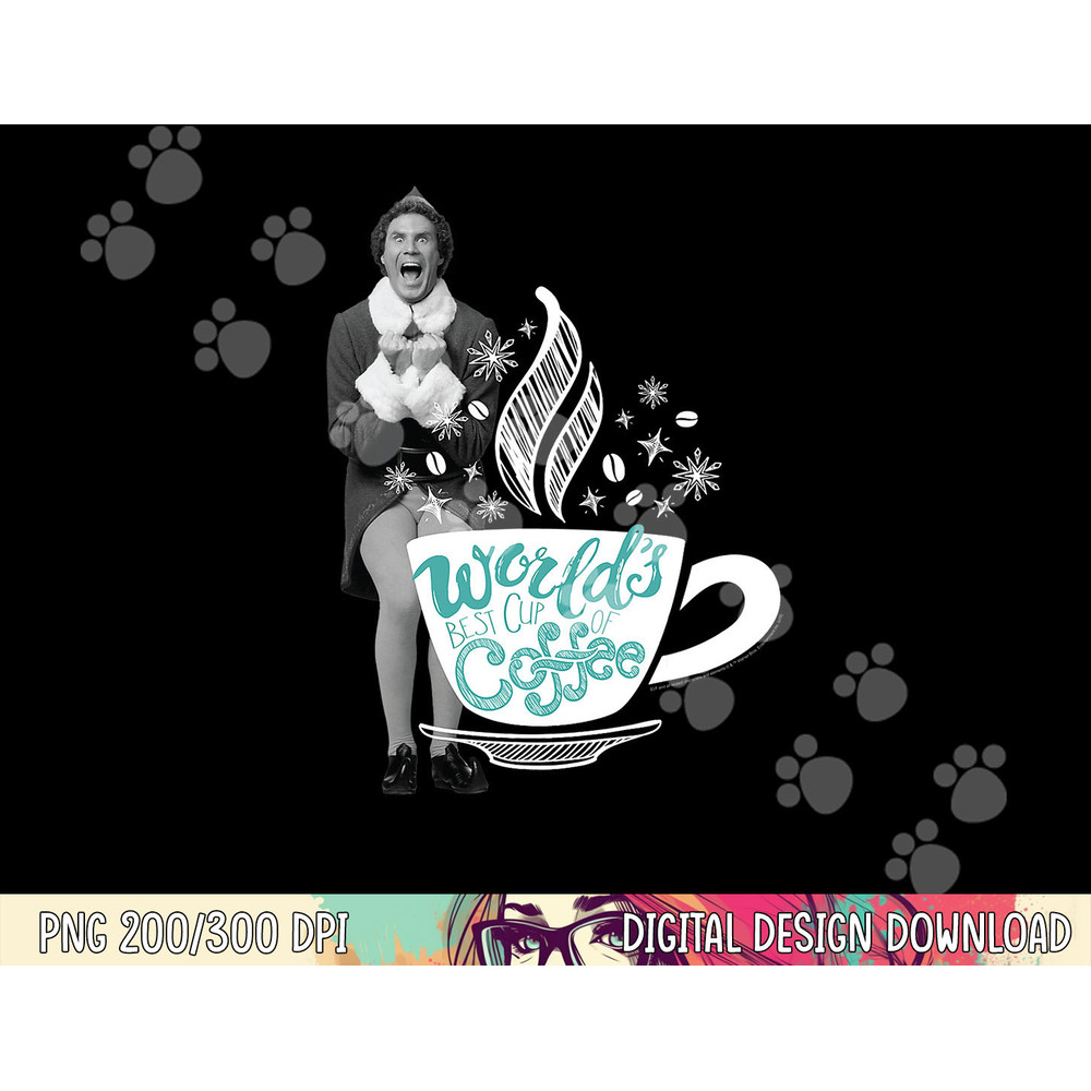 Elf World s Best Cup of Coffee png, sublimation .jpg