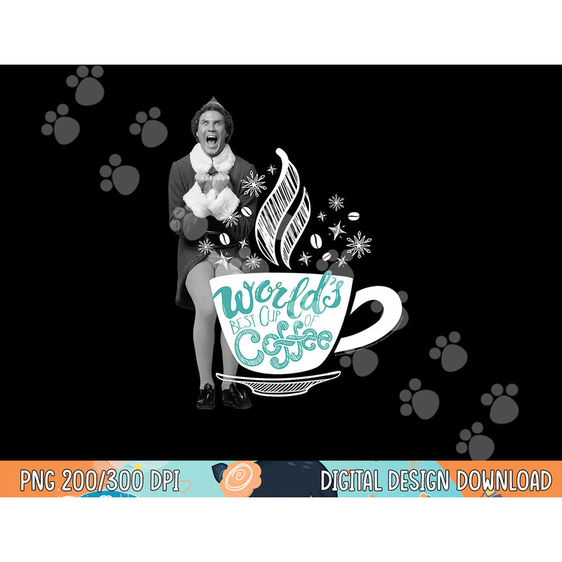 Elf World s Best Cup of Coffee  png, sublimation .jpg