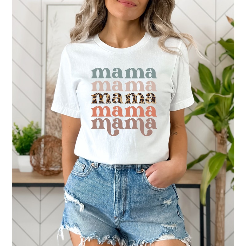 Retro Vintage Mama Shirt, Leopard Mama Shirt, Motherhood Shirt, Cute Mom Shirt,Mothers Day Gift, Mama T-shirt,Mom Life Shirt,Mama Shirt - 3.jpg
