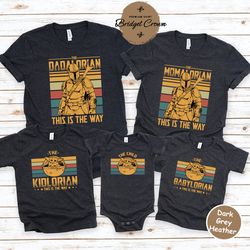 dadalorian mamalorian the child matching shirt