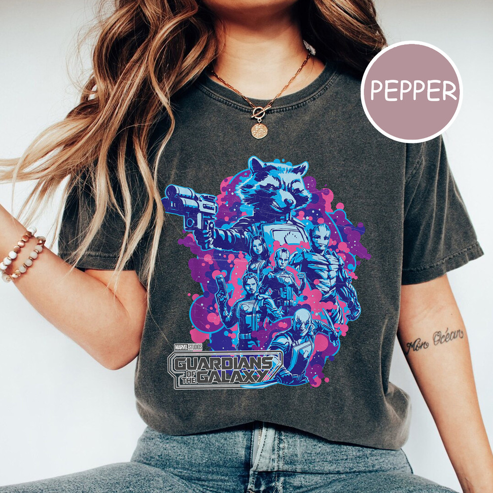 Guardians of the Galaxy Shirt Comfort Colors Shirt, Marvel Movies 2023 T-Shirt, Marvel Avengers Family T-Shirt, Rocket & Team Space Shirt - 2.jpg
