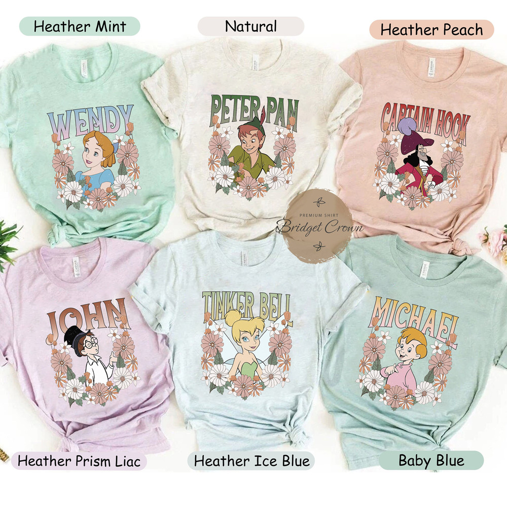 Personalized Disney Peter Pan Characters Shirt, Vintage Disney Peter Pan Shirt, Walt Disney Peter Pan Shirt, Neverland Shirt, Tinker Bell - 1.jpg