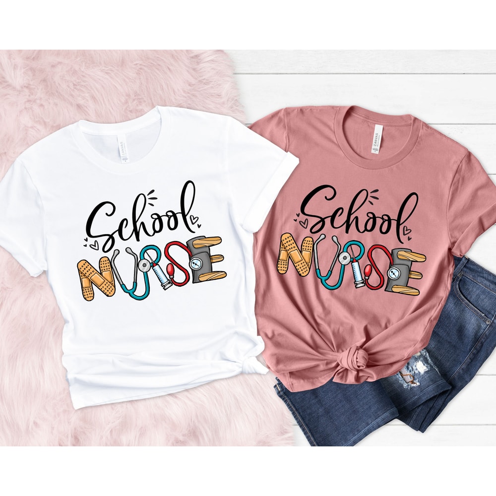 School Nurse Shirt, Nurse Shirt, Nurse Gift, Funny Nurse Shirt, Nursing Student, Nursing Graduate, School Nurse Gift, Teacher Shirt , RN Tee - 1.jpg