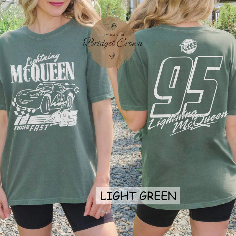 Retro Lightning McQueen Number Back Shirt, Disney Cars Shirt, Lightning McQueen Comfort Colors Shirt, Pixar Cars Shirt, Disney Cars Land Tee - 4.jpg