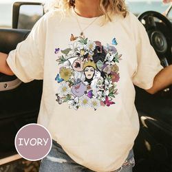 vintage disney floral villains shirt, disney v