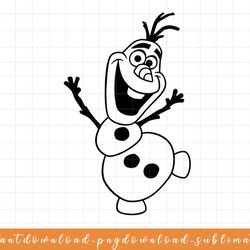 disney frozen olaf simple outline portrait png, sublimate, digital download
