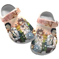 a silent voice crocs, a silent voice clog shoes unisex, manga clog shoes, anime crocs, manga crocs, anime sandals