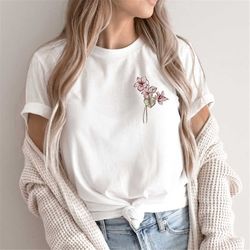custom colors birth flower t shirt, comfort colors birth month shirt, customized birthday month shirt, birth month flowe