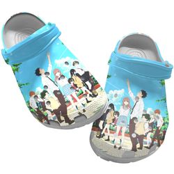 a silent voice clog shoes unisex, a silent voice crocs, anime crocs, anime sandals, manga crocs, manga clog shoes
