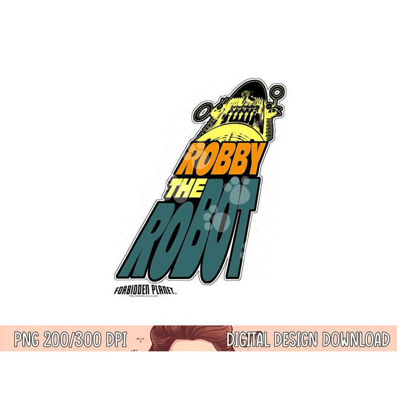Forbidden Planet Robby the Robot png, sublimation .jpg