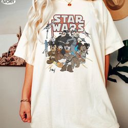 retro disney star wars shirts, mickey star wars,