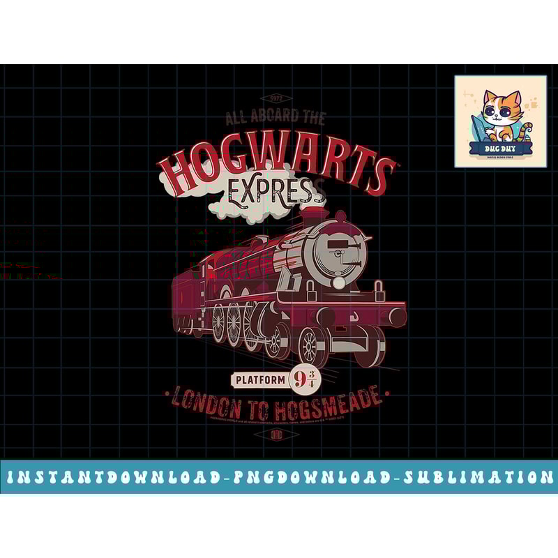 Harry Potter Hogwarts Express London to Hogsmeade png, sublimate, digital download.jpg