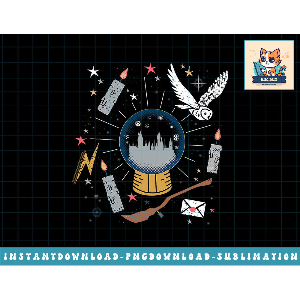 Harry Potter Hogwarts Holiday Snowglobe Hedwig png, sublimate, digital download.jpg