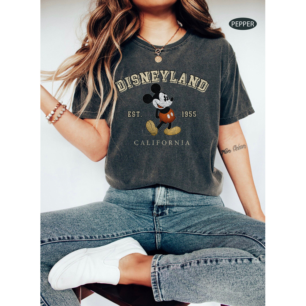 Vintage Disneyland Est 1955 Shirt, Retro Mickey Mouse Comfort Colors Shirt, Minnie Mouse Shirt, Disney Family Trip, Disney Vacation 2023 - 2.jpg