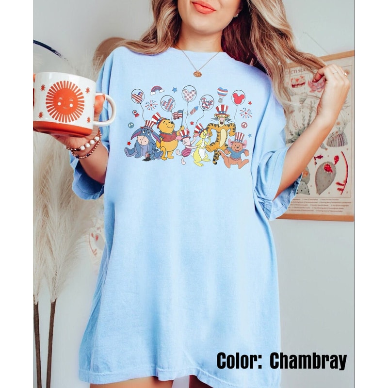 Winnie The Pooh 4th Of July Shirt, Pooh Friends 4th Of July Shirt, Disney Fourth Of July Shirt, Independence Day 2023 Shirt, Memorial Day - 4.jpg