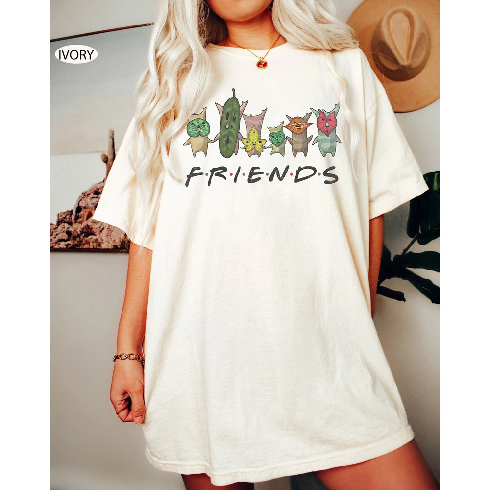 Zelda Korok Friends Shirt, Lineart Korok Comfort Colors Shirt, Tri Force Shirt, Hylian Shirt, Korok Zelda Plant Shirt, Flora Of Hyrule Shirt - 1.jpg