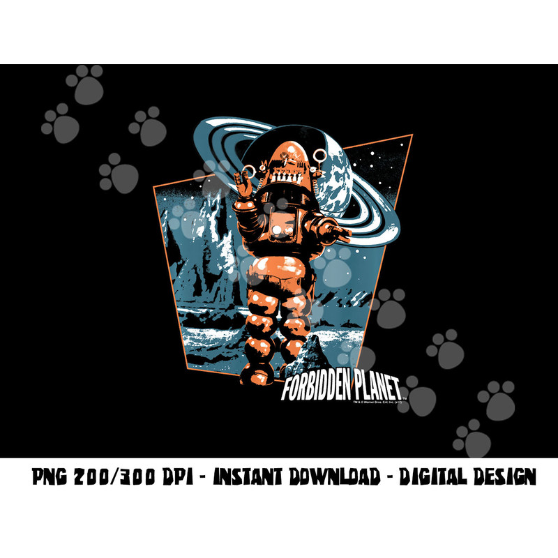 Forbidden Planet Robby Walks Longsleeve T Shirt Long Sleeve png, sublimation .jpg