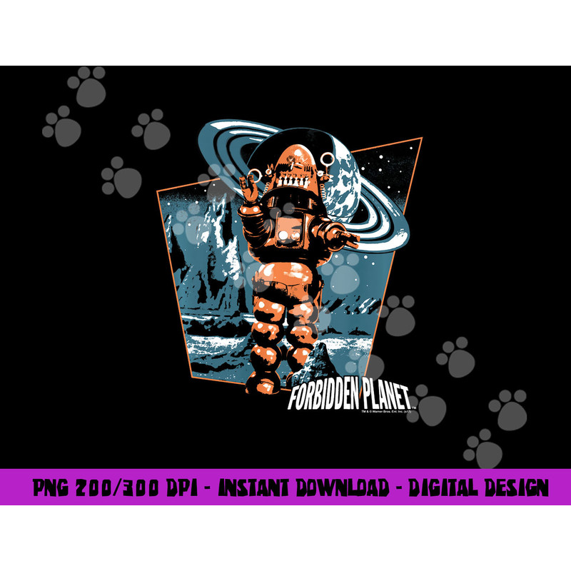 Forbidden Planet Robby Walks Longsleeve T Shirt Long Sleeve png, sublimation .jpg