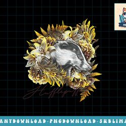 harry potter hufflepuff floral badger mascot png, sublimate, digital download