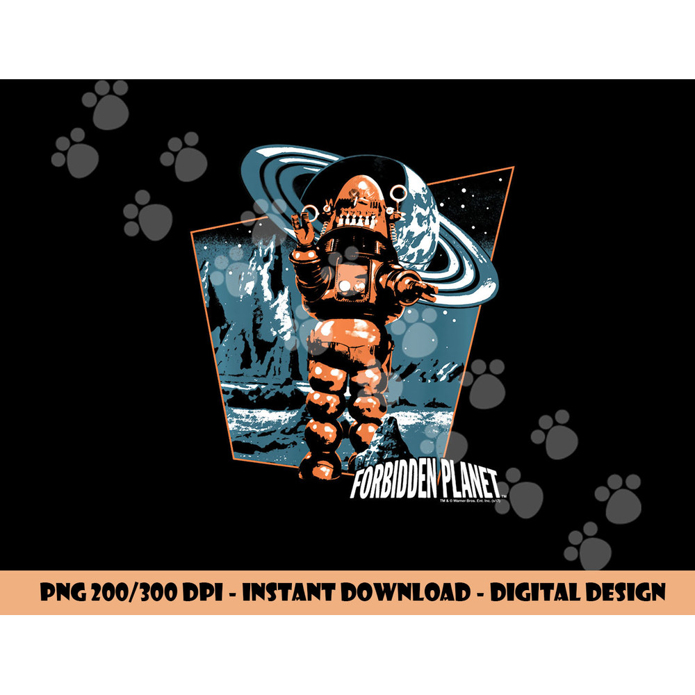 Forbidden Planet Robby Walks Longsleeve T Shirt Long Sleeve  png, sublimation .jpg