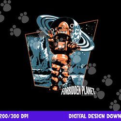 forbidden planet robby walks longsleeve t shirt long sleeve  png, sublimation