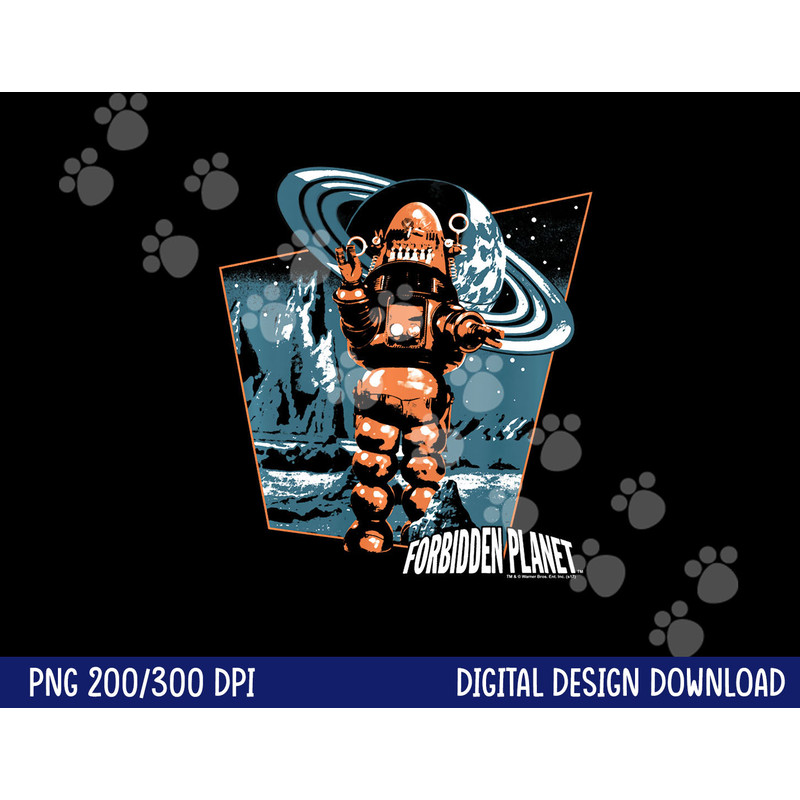 Forbidden Planet Robby Walks Longsleeve T Shirt Long Sleeve png, sublimation .jpg