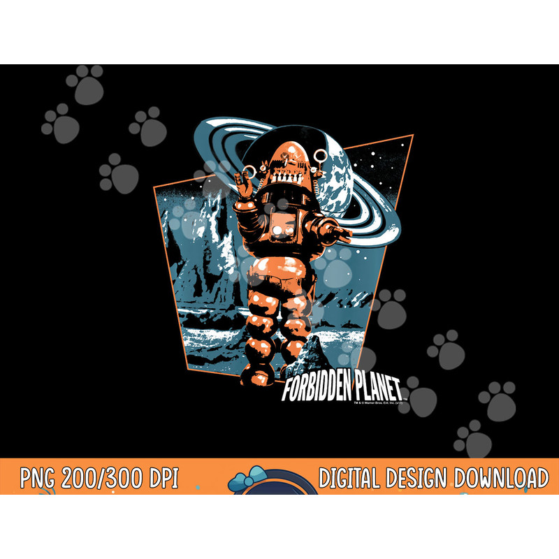 Forbidden Planet Robby Walks Longsleeve T Shirt Long Sleeve  png, sublimation .jpg