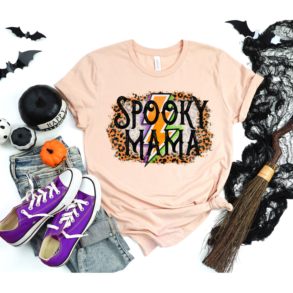 Spooky Mama Shirt, Halloween Shirt, Halloween Funny Shirt, Spooky Shirt, Halloween Party, Scary Halloween Shirts, Halloween Tshirt - 3.jpg