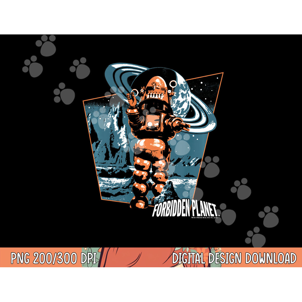 Forbidden Planet Robby Walks Longsleeve T Shirt Long Sleeve png, sublimation .jpg
