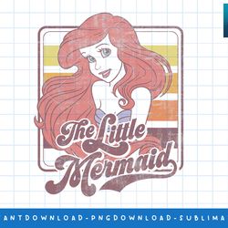 disney princess the little mermaid ariel vintage png, sublimate, digital print