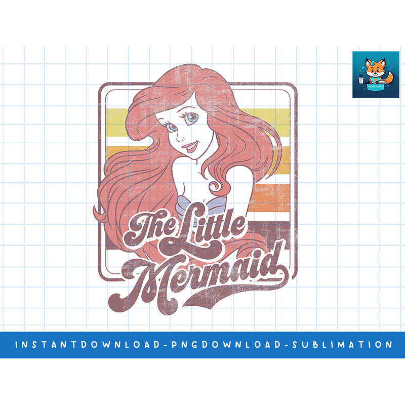 Disney Princess The Little Mermaid Ariel Vintage png, sublimate, digital print.jpg