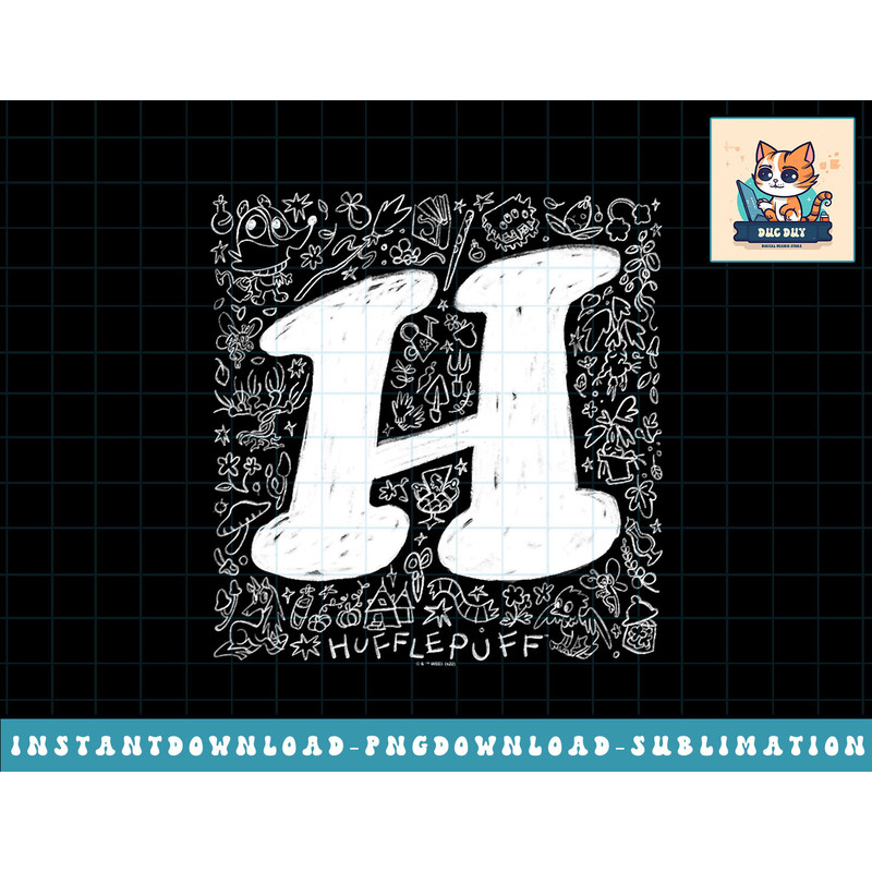 Harry Potter Hufflepuff Graphic Doodles png, sublimate, digital download.jpg