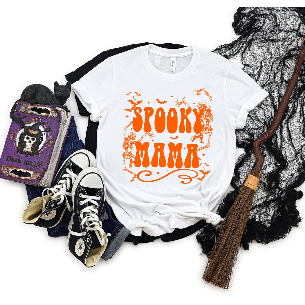 Spooky Mama Shirt, Halloween Shirt, Halloween Funny Shirt, Spooky Shirt, Halloween Party, Scary Halloween Shirts, Halloween Tshirt - 2.jpg