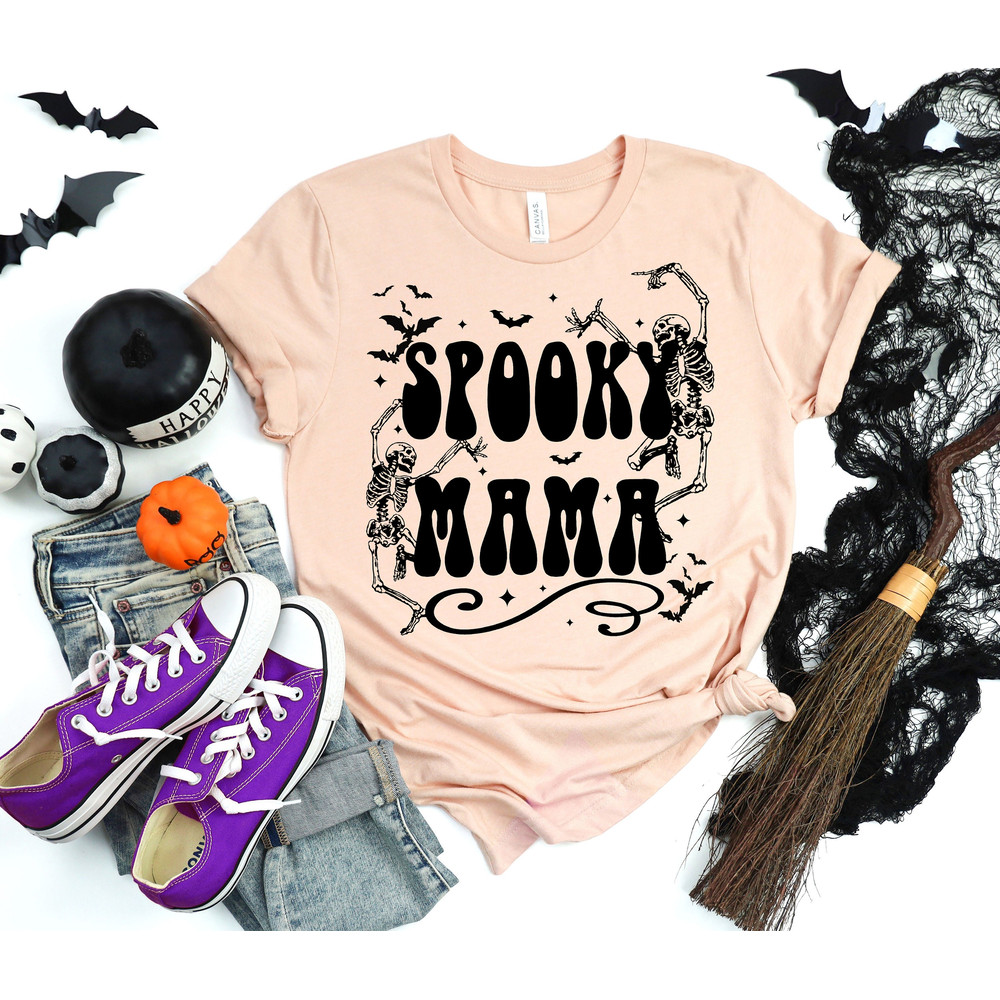 Spooky Mama Shirt, Halloween Shirt, Halloween Funny Shirt, Spooky Shirt, Halloween Party, Scary Halloween Shirts, Halloween Tshirt - 4.jpg