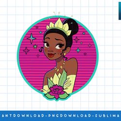 disney princess tiana 80s glamour portrait png, sublimate, digital print