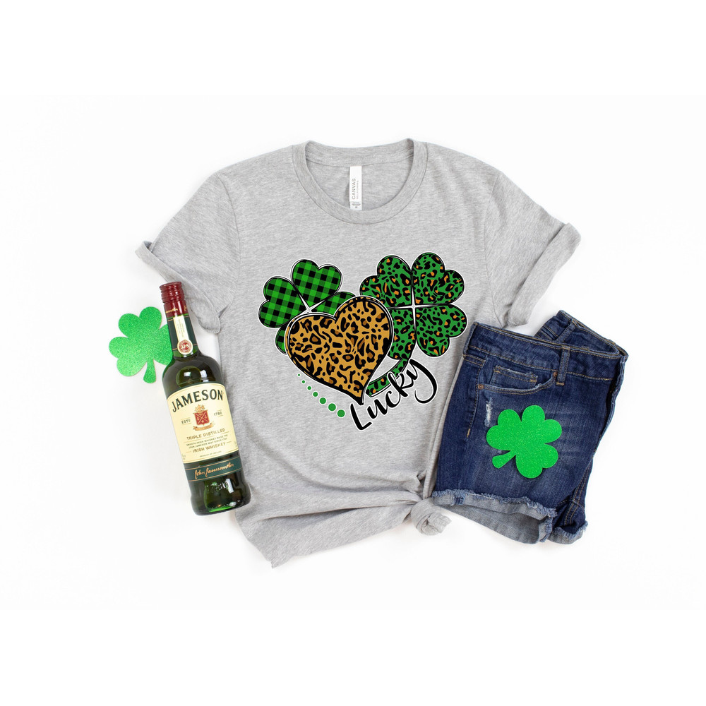 St Patricks Day Shirt,Leopard Shamrock Shirt,Shamrock Shirt, St Patty's Shirt,Irish Shirt,Shenanigans Drinking Shirt,Family Matching Shirt - 1.jpg
