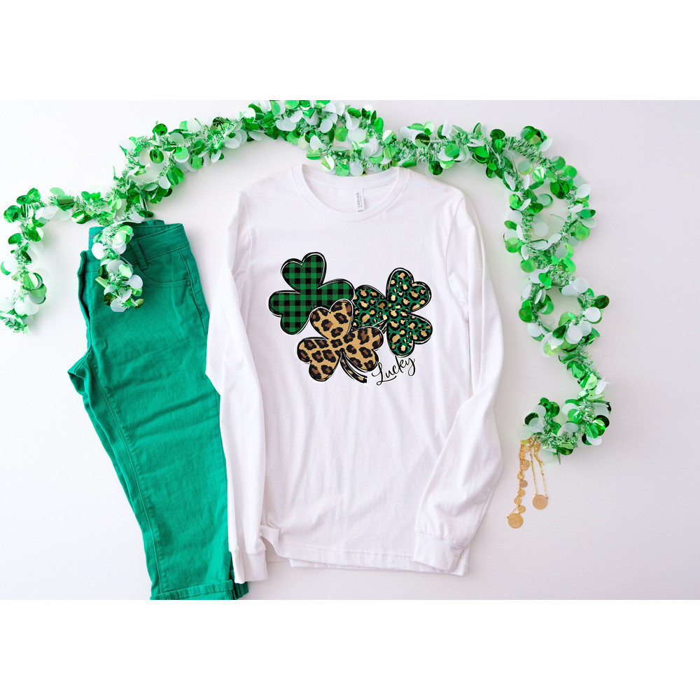St Patricks Day Shirt,Leopard Shamrock Shirt,Shamrock Shirt, St Patty's Shirt,Irish Shirt,Shenanigans Drinking Shirt,Family Matching Shirt - 1.jpg