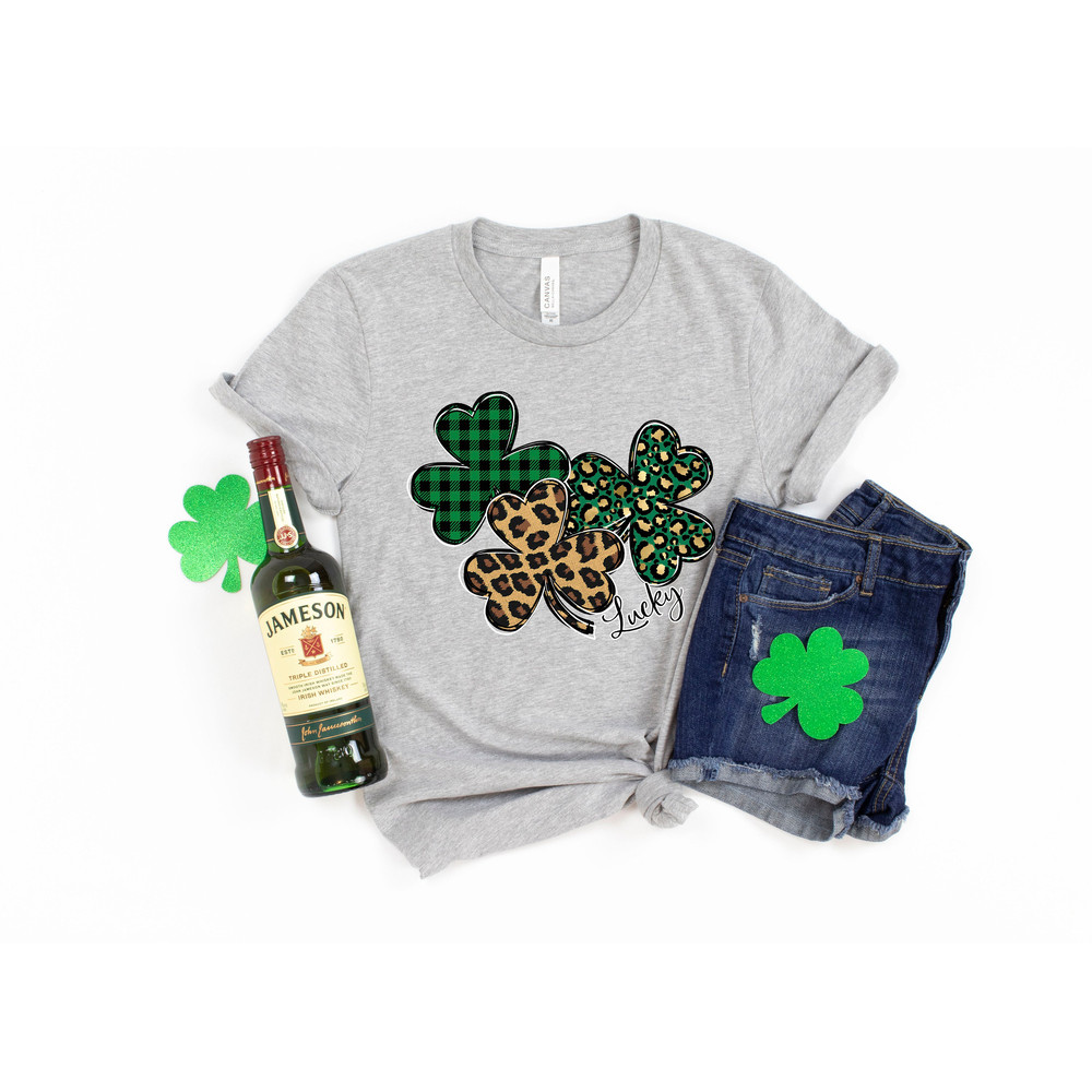 St Patricks Day Shirt,Leopard Shamrock Shirt,Shamrock Shirt, St Patty's Shirt,Irish Shirt,Shenanigans Drinking Shirt,Family Matching Shirt - 2.jpg