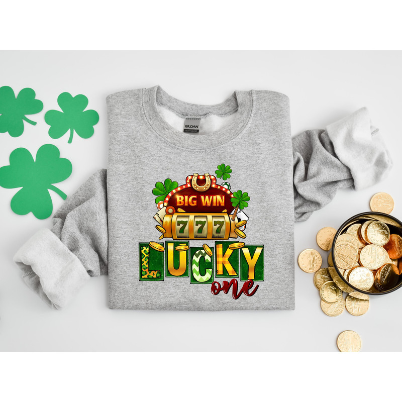 St Patrick's lucky one Shirt, Lucky Shirt, Happy Go Lucky, Shamrock Shirt, St Patty's Shirt, St Patrick's Day Gift, Irish Shirt - 1.jpg